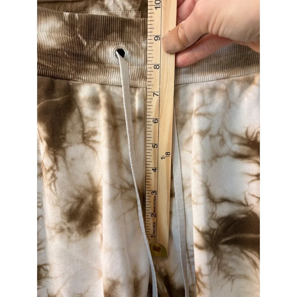 Lululemon Warm Down Joggers Earth Dye Athleisure Sweatpants Brown White Sz 4‎